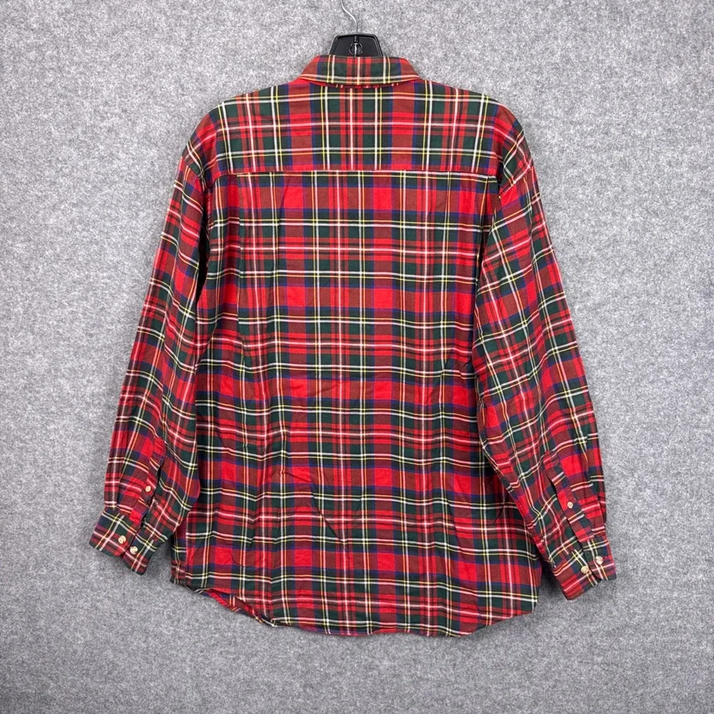 Banana Republic Vintage Safari & Travel Co Mens Red Tartan Plaid Cotton Shirt M